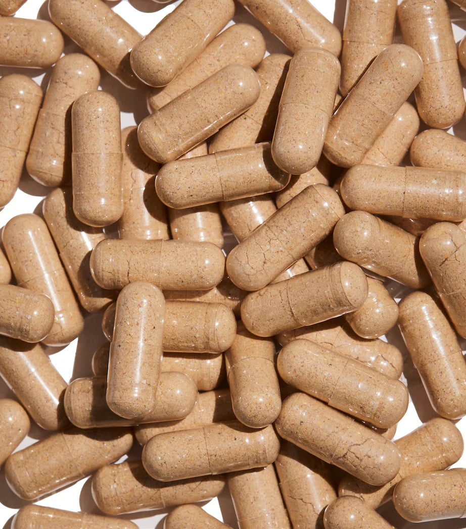 Brown Herbal Supplement Capsules