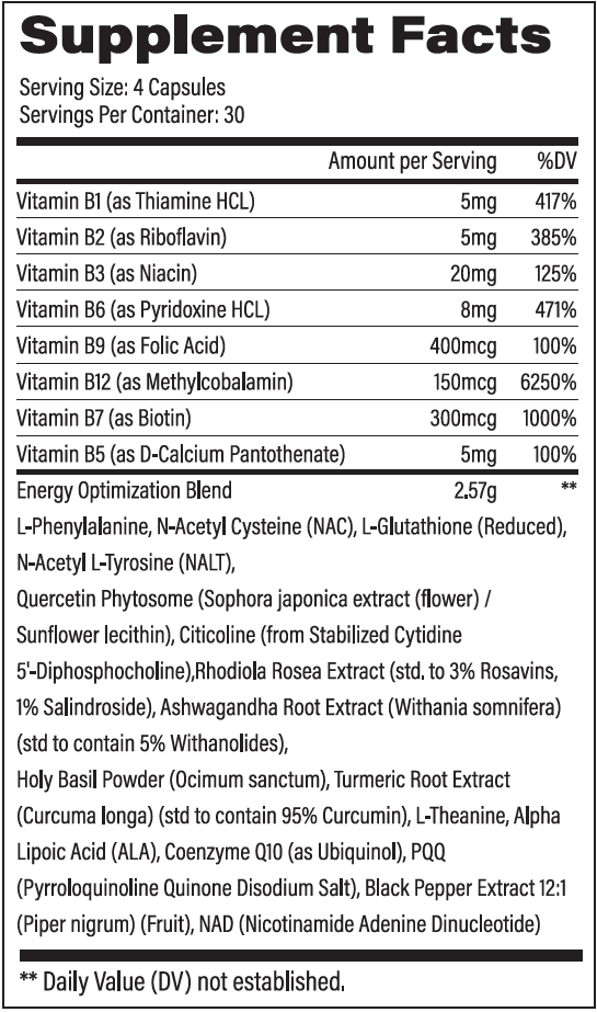 Supplement for Brain Fog and Fatigue